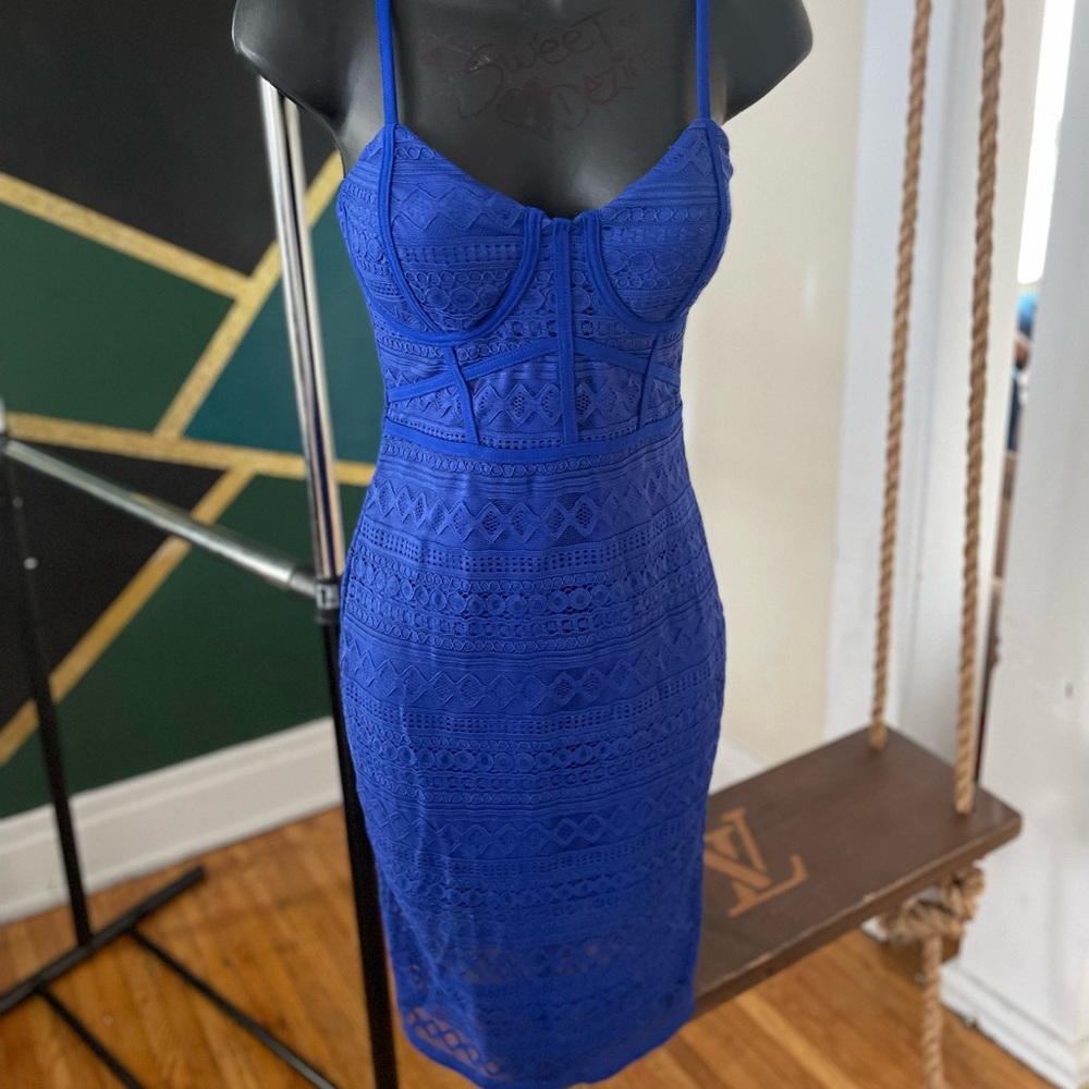 Blue spaghetti strap dress gently worn